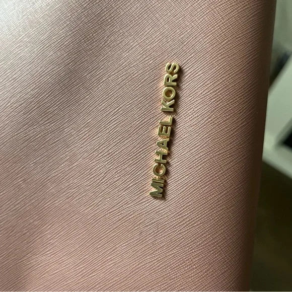 NWT MICHAEL KORS Large Saffiano Portia Satchel Crossbody Bag Dusty Rose - Picture 6 of 7